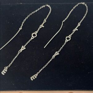 L O V E  Silver Letter Drop Earrings